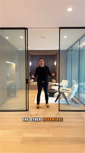 Fontan Architecture on Instagram: "Smart glass, also known as switchable glass, dynamic glass, and smart-tinting glass, is a type of glass that can change its optical properties, becoming opaque or tinted. We installed it in our clients apartment office for an extra privacy when needed. What do you think? #architecture #archilovers #nycarchitecture #nyc #nycinteriordesign #interiordesign #homeoffice #homeofficedesign"