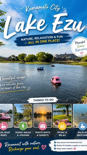 Floating Urban Oasis || JAPAN Kumamoto City #foryou #travel #adventureexploring #park #summer