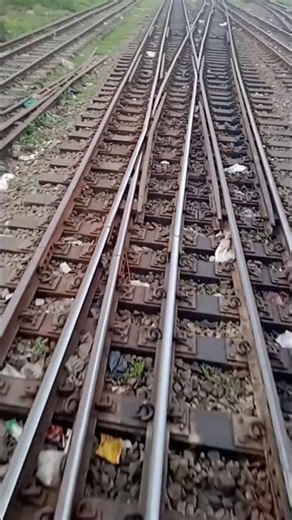 Watch the Railway Tracks Behind a Moving Train Stunning Rear view #shortstrainvedio #railwayshorts