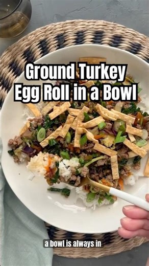 GROUND TURKEY EGG ROLL IN A BOWL #weeknightdinner #30minuterecipes #easyrecipe
