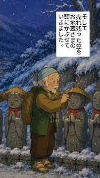 【日本昔話】かさじぞう｜心温まる雪の日の恩返し #むかしばなし #日本昔話