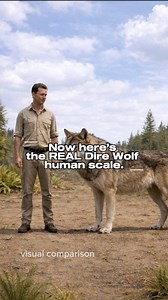This video show how big it might feels to stand next to a Dire wolf. 🐺 Dire Wolf (Aenocyon dirus) – Human Scale POV • Lived ~125,000–9,500 years ago (Late Pleistocene) • Fossils found across North America • Estimated weight ~70–110 kg • Slightly larger and more robust than modern gray wolves This is a visual scale illustration inspired by fossil estimates. Colors and details are artistic interpretations. ⚠️ Not an exact scientific reconstruction — created to help visualize size and presence. #d