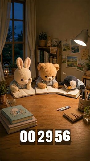 30 Minute Night Study 🌙 Tiny Plush Friends & Cozy Lofi Timer