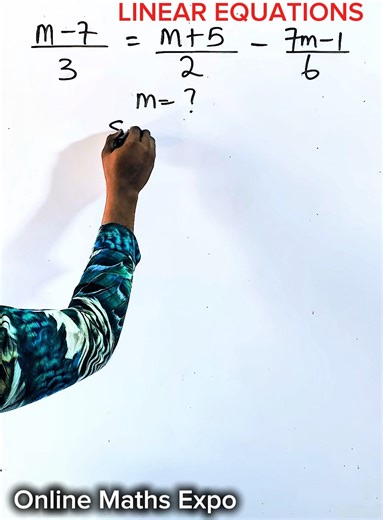 How to solve Linear Equations involving Fractions #maths #mathviral #viralmaths #onlinemaths #algebra #viralfypシforyoupage #viralfacebookvideo | Online Maths Expo