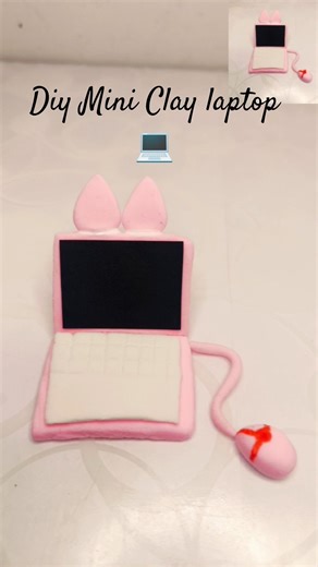 How to make a Mini Laptop with Clay 💻| Clay Art ✨|#shorts #clay #handmade #clay art#laptop #search