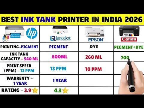 Best Ink Tank Printer in India 2026 🔥 HP vs Epson vs Canon vs Lancelot Comparison!
