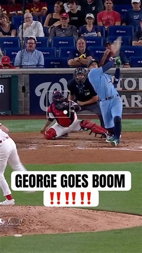 George Springer sends one DEEP for a 437-FOOT home run 💪 #MLB #Toronto #BlueJays