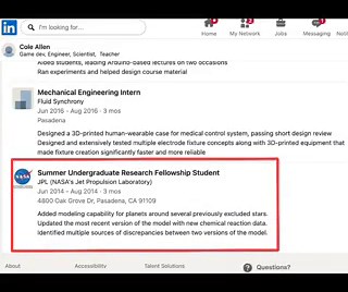 The far more interesting part of his education is that he got a degree in engineering from Caltech with multiple summer internships and seemingly didn’t get a job after graduation but decided to program an indie video game instead.