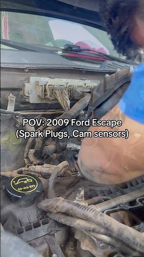 2009 Ford Escape (Spark Plugs, Camshaft position sensors) #fypシ #ford #mechanic #female