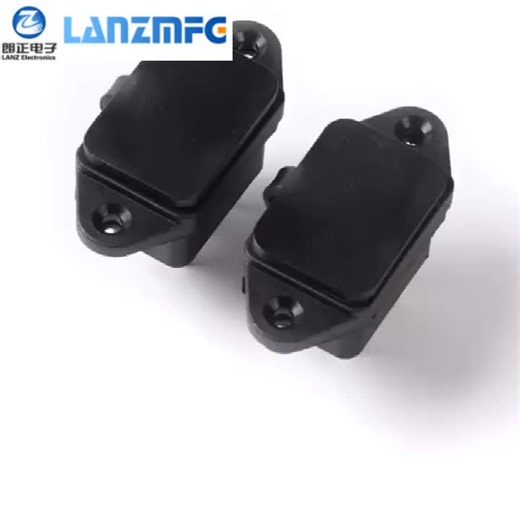 Panel Mounting IEC320 C14 3p Grounded AC Inlet Power Socket LZ-14-1-01 Waterproof 250V 15A with Cover Electrical Products Black