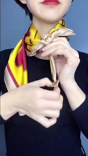 How to Tie a Scarf How to Use a Scarf Buckle Silk Scarf Button