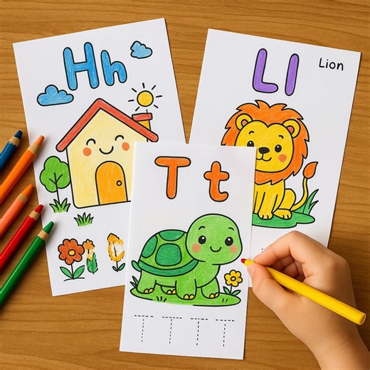 ABC Tracing & Coloring Pages A-Z | Preschool Alphabet Workbook Printable | Letter Practice for Kids PDF - Etsy