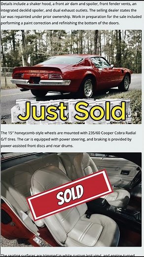 Low-Mile 1973 Pontiac Trans Am SD-455: $156K Win – The Ultimate '70s Muscle Survivor