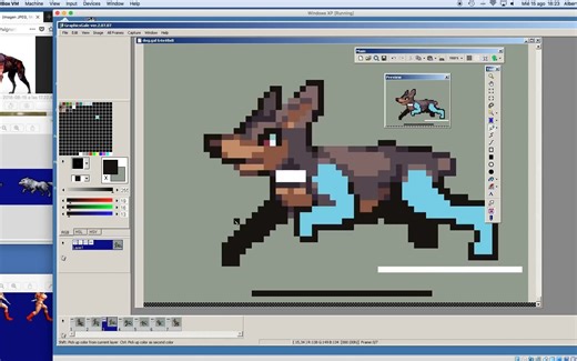 像素画录屏 修狗跑步循环 （graphicsGale) DYAGames