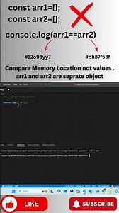 console.log([] == []) | JavaScript Tricky Question Explained in 30 Seconds