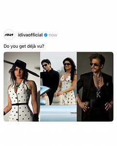 230K views · 3.2K reactions | This has to be one hell of a coincidence! Credit: @sabyasachiofficial @priyankachopra . (SRK, shah rukh khan, priyanka chopra, don, deja vu, bollywood, movie, met gala 2025, trending) | iDiva | Facebook