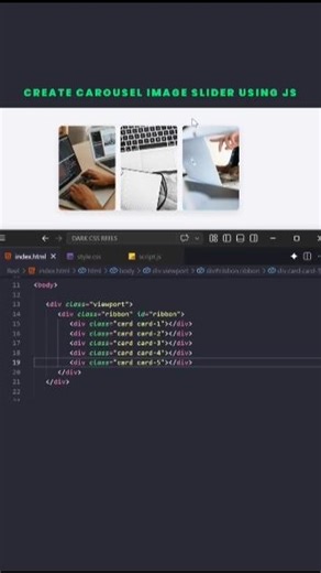 🔥 Carousel Image Slider using JavaScript #htmlcss #webdesign #webdevelopment #slider #imageslider