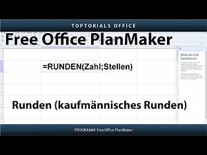RUNDEN mit Free Office PlanMaker (klassisches / kaufmännisches Runden)