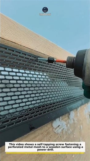 Fast & Secure Metal Mesh Installation on Wood #DIY #Construction #MetalMesh