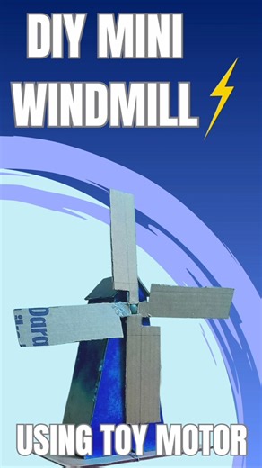 DIY Mini Windmill Testing 🌬️⚡ Fast Wind Power Experiment