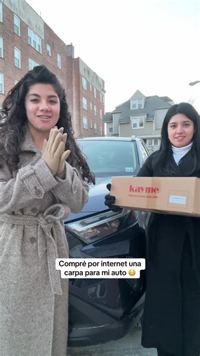 Compré por internet una carpa para cubrir mi auto de la nieve internet#comprasonline #tormentadenieve #auto