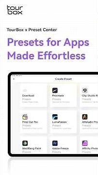 Preset Center Tutorials | New Feature on TourBox Console for iPad