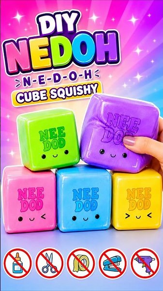 DIY viral needoh cube squishy #diy #gift #origami