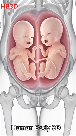 Superfecundation Explained | Rare Twin Pregnancy with Different Fathers | Human Body#viralshorts #3d
