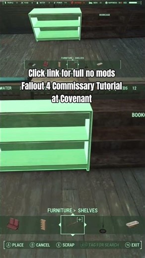Commissary Tutorial 2 at Covenant no mods Fallout 4 Tutorial #fallout4gameplay