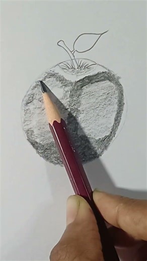 Realistic Apple Pencil Drawing | Easy Shading Step by Step | Drawing With Vaishnavi