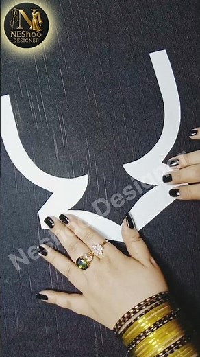Sweetheart neck cutting easy method for beginners || Dress neck designs paper cutting || #shortsfeed