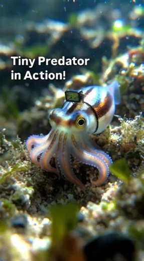 🐙 Pygmy Octopus POV Shorts” #shorts #MicroCamera #MacroPOV #TinyPredator #UnderwaterLife