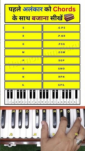 🎹 पहले अलंकार को Chords के साथ बजाना कैसे सीखें #chords #harmoniumclasses
