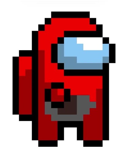 Among us pixel art animation