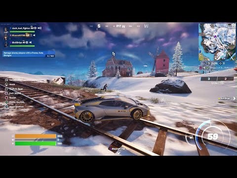 Fortnite eliminating with Lamborghini Huracán STO