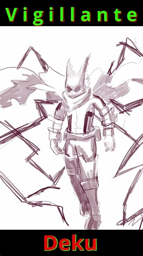 Scary Vigilante Deku Speed Drawing – MHA Fan Art Timelapse | Noctis