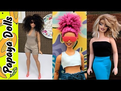BARBIE HAIRSTYLES 👸 Barbie Hair Cut and Reroot ✂️ Hair Transformation Tutorial