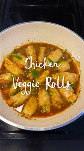 Chicken Veggie Rolls #chickenrecipe #chickenrecipe #chickenroll #simplemenu #easyrecipe