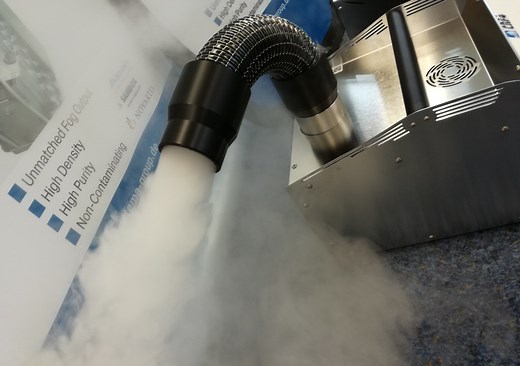 Smoke study using CRF4 Clean room Foggers from Applied Physics Inc.