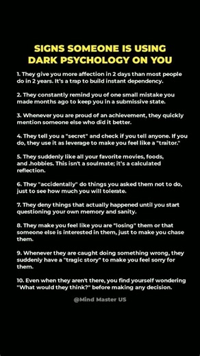 “10 Signs Someone Is Secretly Controlling Your Mind 🧠 | Dark Psychology”