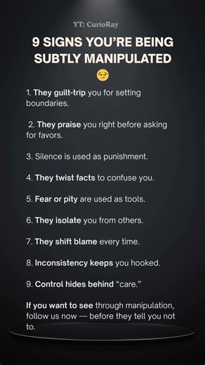 🧠 SUBTLE MANIPULATION – 9 Signs Someone’s Controlling You 😏