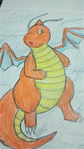How to draw a dragonite #pokemon