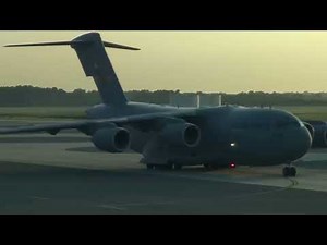 Boeing C-17 Globemaster III Large Formation Flight Take Off
