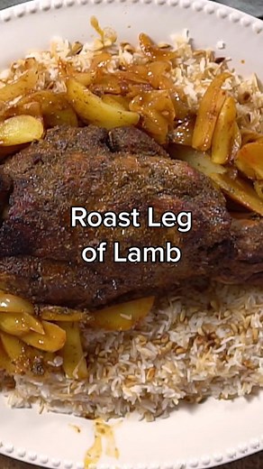 Roasted Leg of Lamb! #legoflamb #lambrecipe #roastedlamb #lambroast #mediterraneanfood #mediterraneandiet #easterdinner #easterdinneridea #cookingtiktok #cheftok #healthyrecipe #dinnerrecipe
