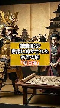 強制離婚⁉️家康に嫁がされた秀吉の妹｢朝日姫」