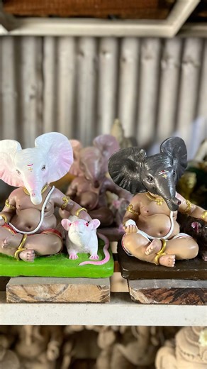 fiber ganpati sculpture | clay ganesh idol making #art #ganpati #shorts #shortsfeed #ganesha