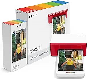 Polaroid Hi-Print Bluetooth 4x6 Photo Printer + Photo Paper Bundle (80 Sheets Included) (6552)