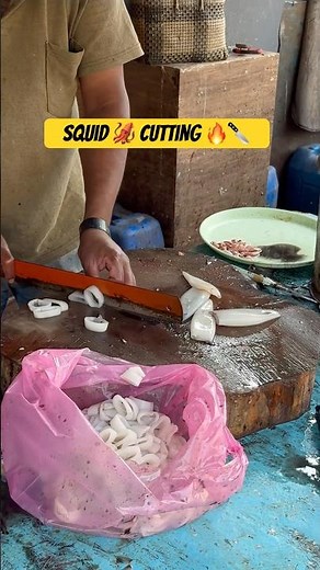 Fresh squid 🦑 cutting with expert hands | Clean, fast & satisfying