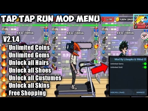 Tap Tap Run Mod Menu V2.1.4 | Unlimited Coins, Gems Max Level Unlock all Skins Free Shopping 