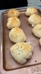 Easy, yummy ham and cheese biscuits Olivia uses pillsbury grands biscuits, string cheese, diced ham, butter, garlic powder and parsley to make a simple, delicious dish. This original video was produced by Network Media LLC and Olivia | Crafts Hacks and Laughs